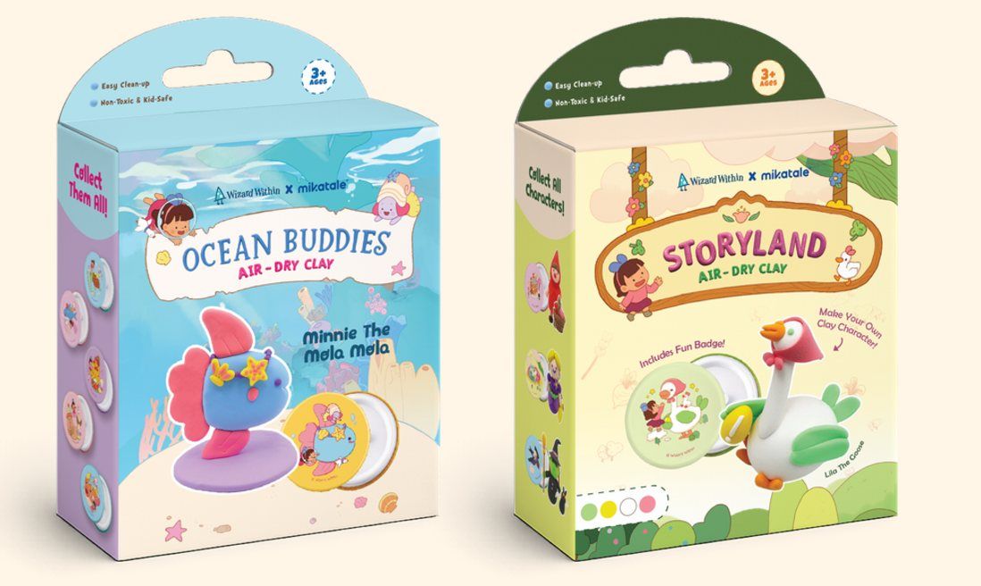 Badge and clay mini boxes