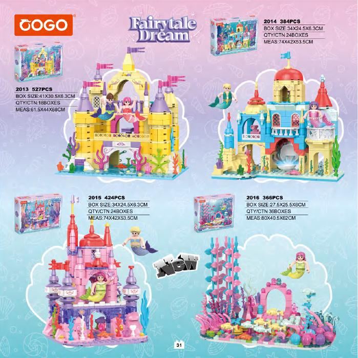 Fairytale Dream sets from the Cogo catalogue