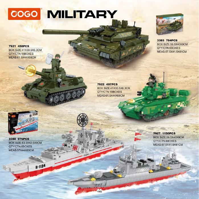 Military sets from the Cogo catalogue