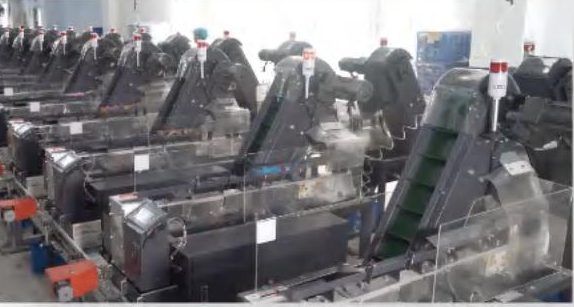 Rows of injection moulding machines in the Cogo factory