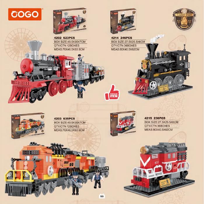 Classic Train sets from the Cogo catalogue