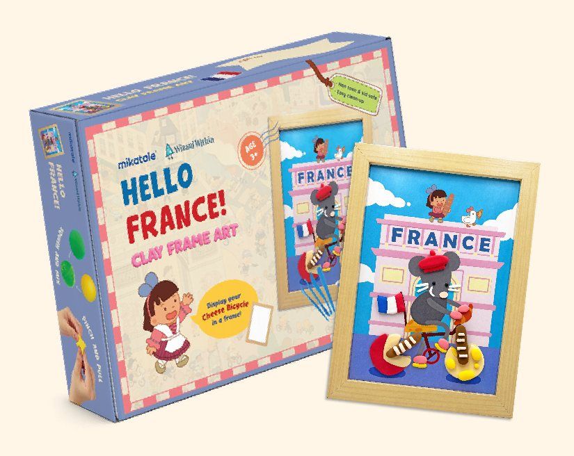 Hello France clay frame art box