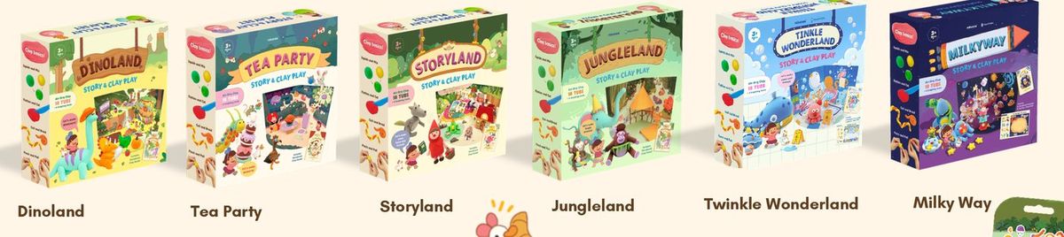 Six Story and Clay large playset boxes