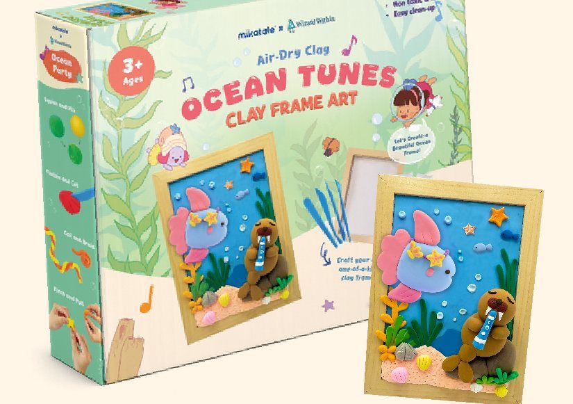 Ocean Tunes clay frame art box
